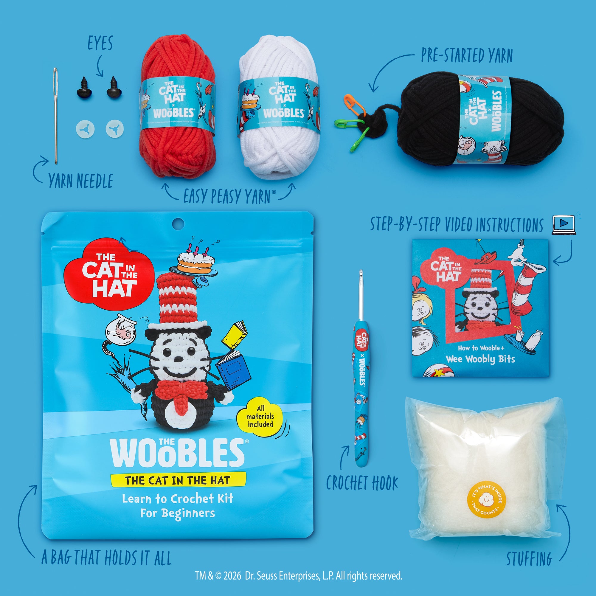The Cat in the Hat Crochet Kit | The Woobles - Image 2