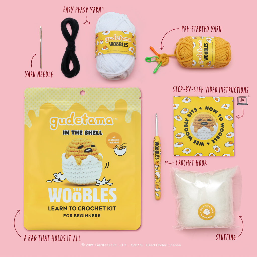 Gudetama™ in the Shell Crochet Kit for Beginners | The Woobles - Image 3
