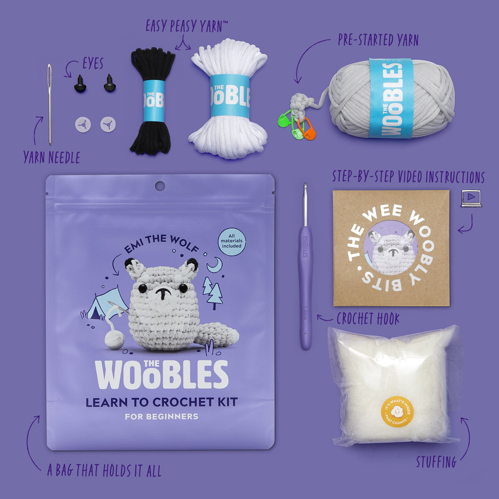 Emi the Wolf Crochet Kit | The Woobles - Image 3