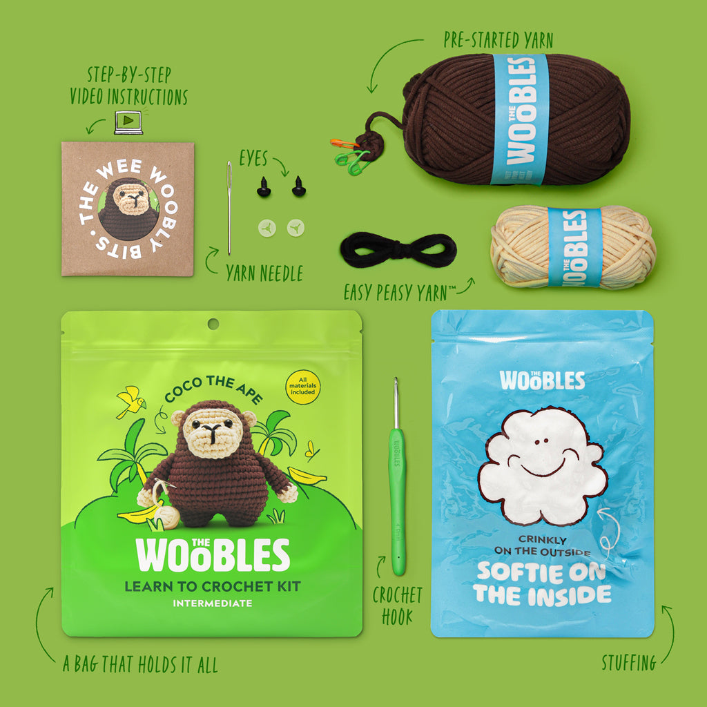 Coco the Ape Crochet Kit | The Woobles - Image 3