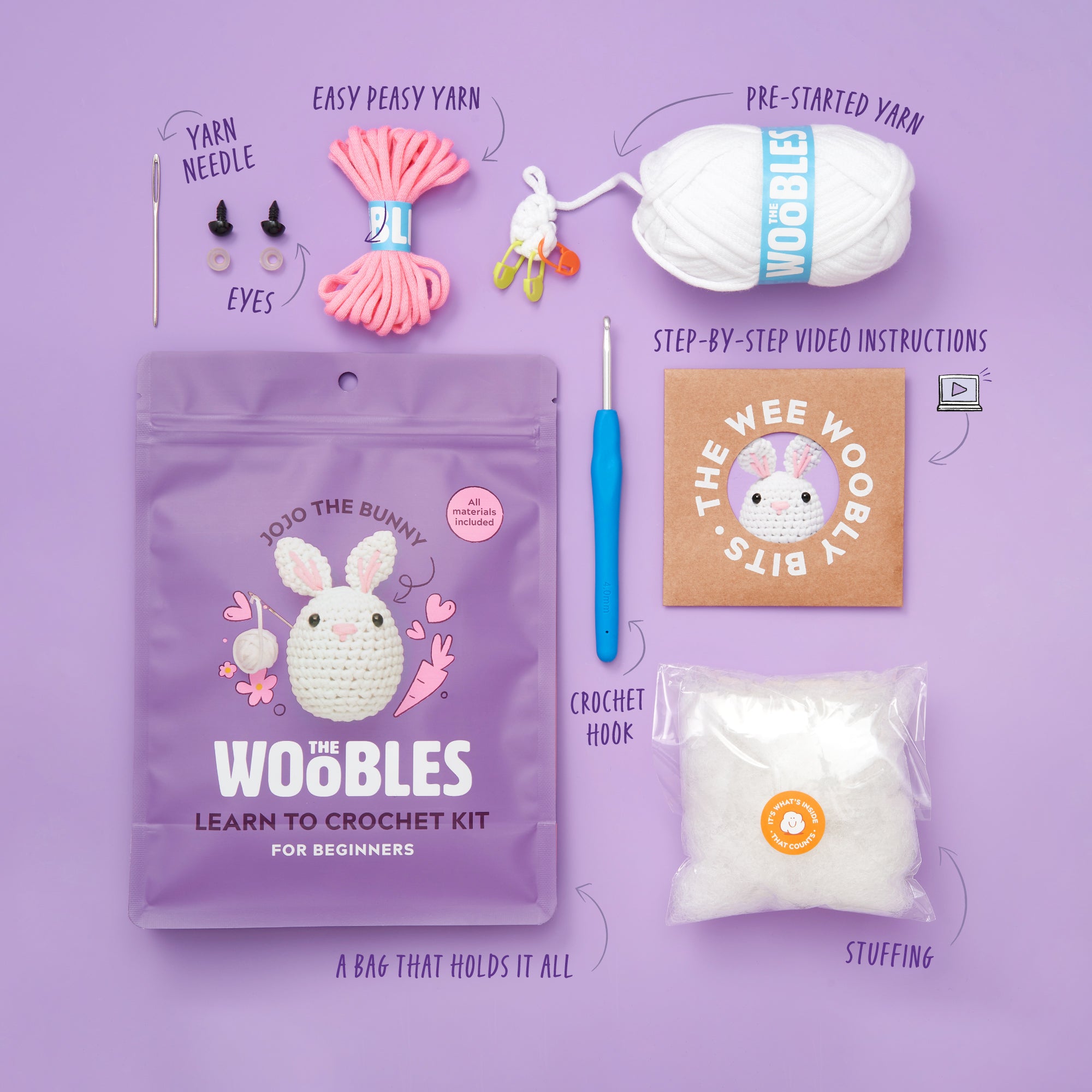 Bunny Crochet Kit for Beginners | The Woobles - Image 2