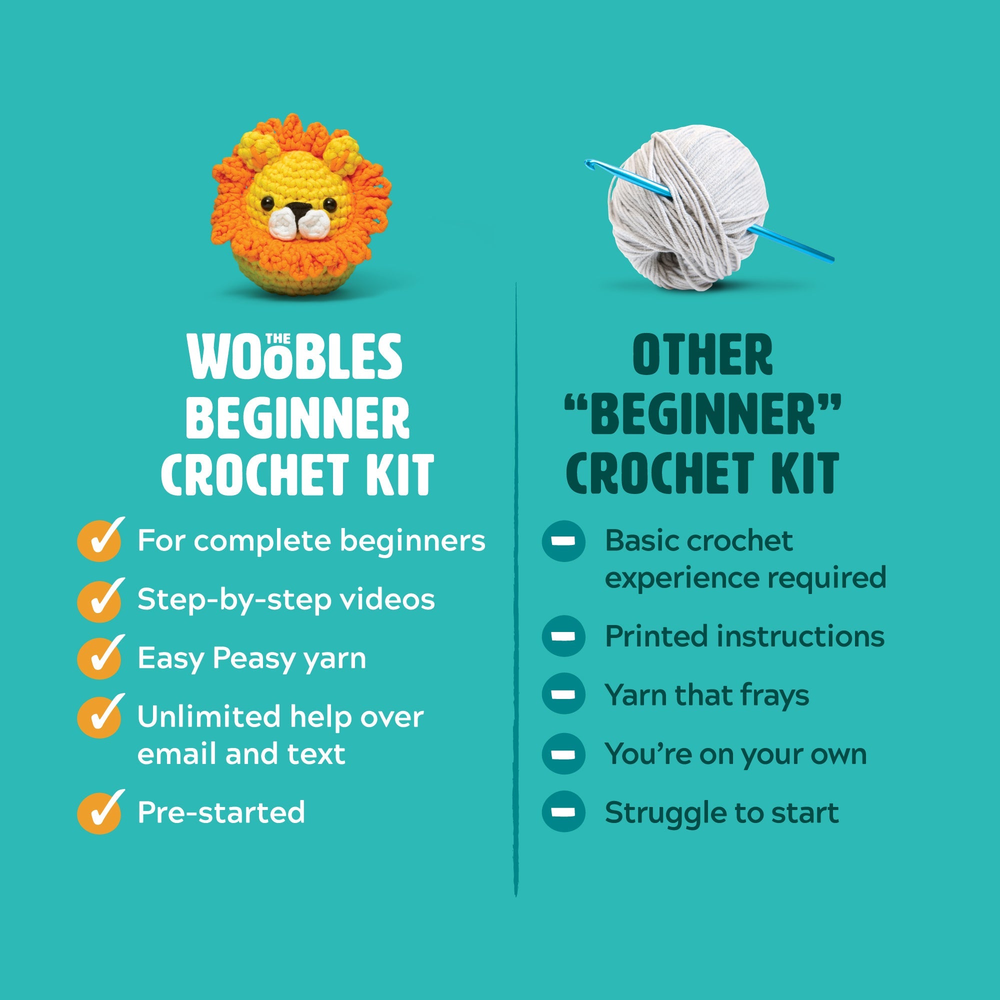 Limited Edition Purple Crochet Kit for Beginners | The Woobles - Image 5